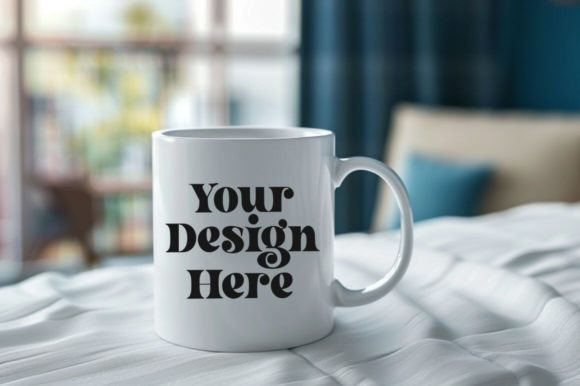 Download Coffee Mug Mockup Placed on a Bed Room - Mug mockup Collection