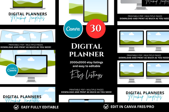 Download 30 Digital Planner Etsy Mockup - Etsy mockup Collection