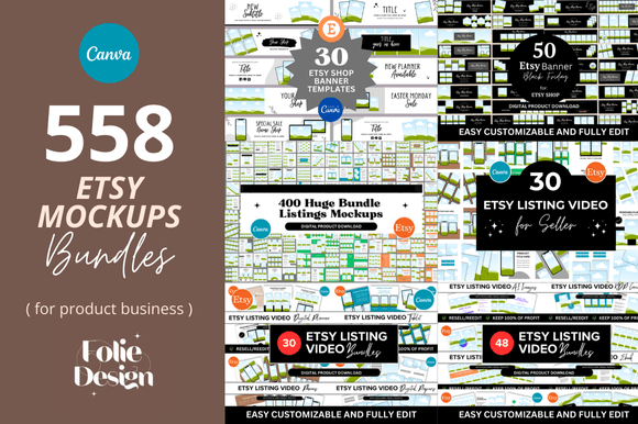 Download 558 Etsy Mockups Templates Bundle - Etsy mockup Collection