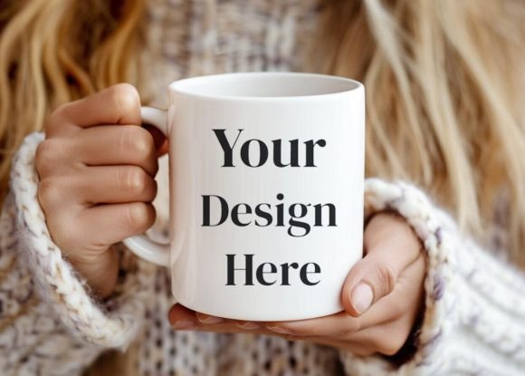 Download Girl Holding Coffee Mug Mockup PSD - Mug mockup Collection